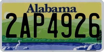 AL license plate 2AP4926