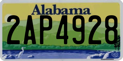 AL license plate 2AP4928