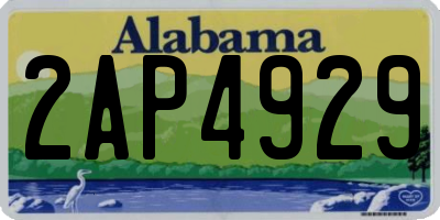 AL license plate 2AP4929
