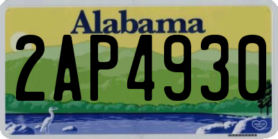AL license plate 2AP4930
