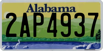 AL license plate 2AP4937
