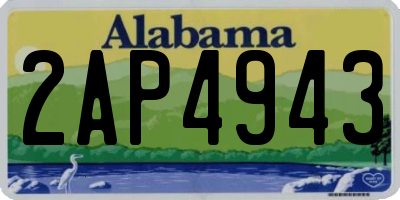 AL license plate 2AP4943