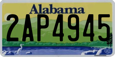AL license plate 2AP4945