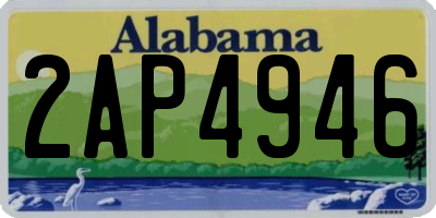 AL license plate 2AP4946