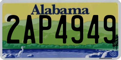 AL license plate 2AP4949
