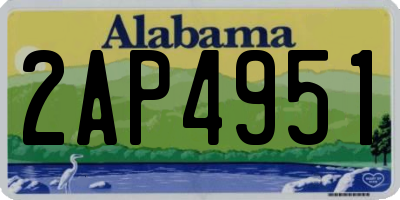 AL license plate 2AP4951