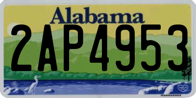 AL license plate 2AP4953