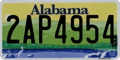 AL license plate 2AP4954