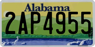 AL license plate 2AP4955