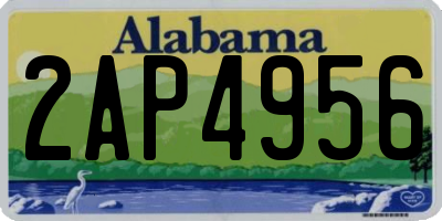 AL license plate 2AP4956