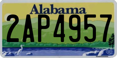 AL license plate 2AP4957