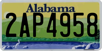 AL license plate 2AP4958