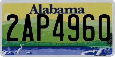AL license plate 2AP4960
