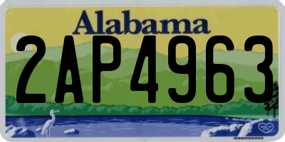 AL license plate 2AP4963