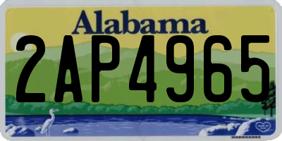 AL license plate 2AP4965