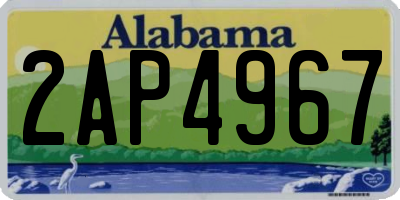 AL license plate 2AP4967