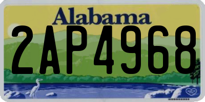 AL license plate 2AP4968