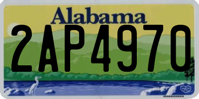 AL license plate 2AP4970