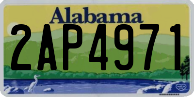 AL license plate 2AP4971
