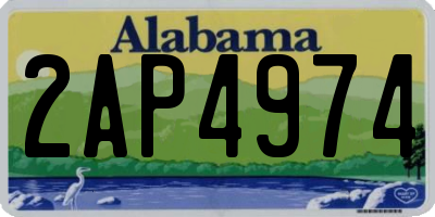 AL license plate 2AP4974