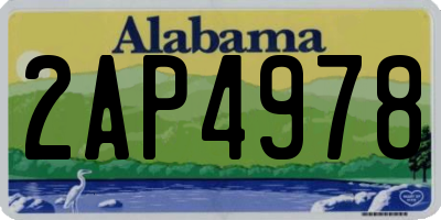 AL license plate 2AP4978