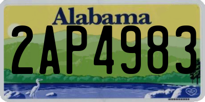 AL license plate 2AP4983