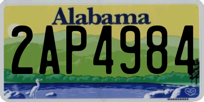 AL license plate 2AP4984