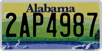 AL license plate 2AP4987
