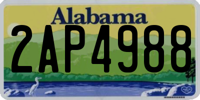 AL license plate 2AP4988