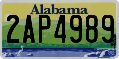 AL license plate 2AP4989