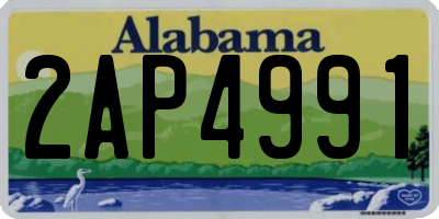 AL license plate 2AP4991