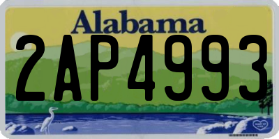 AL license plate 2AP4993