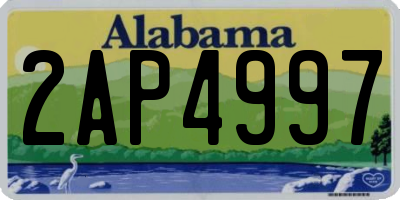 AL license plate 2AP4997
