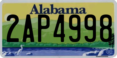 AL license plate 2AP4998