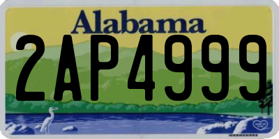 AL license plate 2AP4999