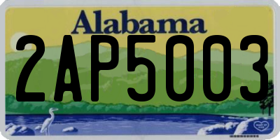 AL license plate 2AP5003