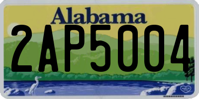 AL license plate 2AP5004