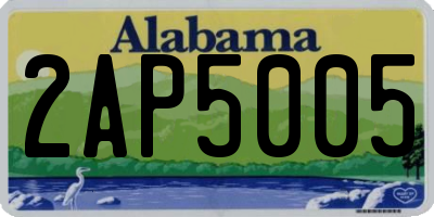 AL license plate 2AP5005