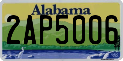 AL license plate 2AP5006