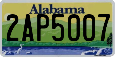 AL license plate 2AP5007