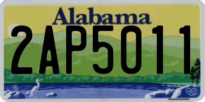 AL license plate 2AP5011