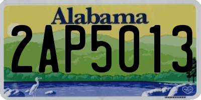 AL license plate 2AP5013
