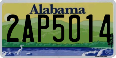 AL license plate 2AP5014