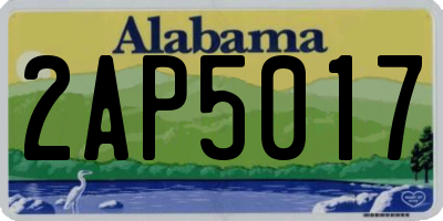 AL license plate 2AP5017