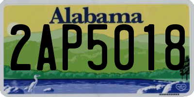 AL license plate 2AP5018