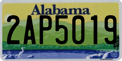 AL license plate 2AP5019