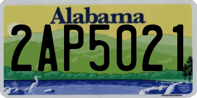 AL license plate 2AP5021