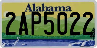 AL license plate 2AP5022