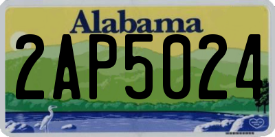 AL license plate 2AP5024