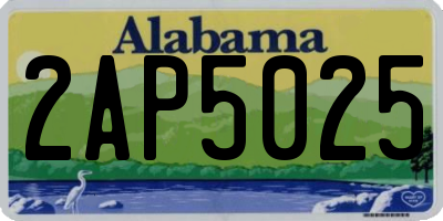 AL license plate 2AP5025
